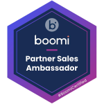 Boomi partner sales ambassador badge from EasyStepin by Pavan Kumar and Bharath Kumar V