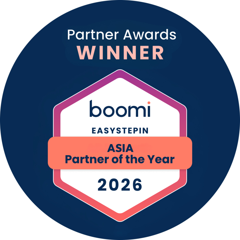 Boomi FY26 Asia Partner of the Year Award presented to EasyStepIn at Boomi World 2026