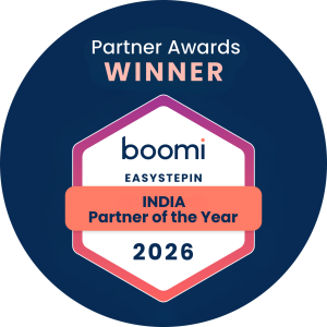 Boomi FY26 India Partner of the Year Award received by EasyStepIn at Boomi World 2026